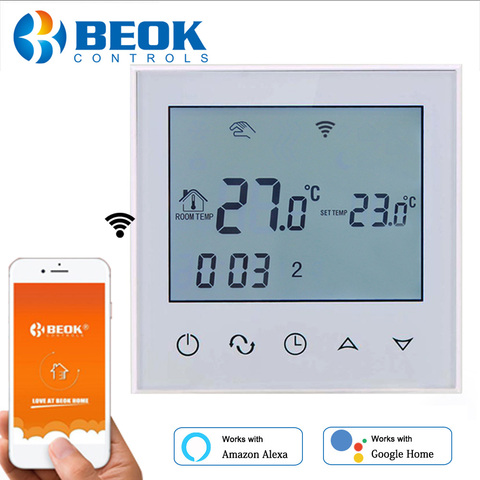 BEOK 220V Smart WIFI Heating Thermostat for Water/Electric Floor Heating Warm Floor Smart Home Control work with Google Alexa ► Photo 1/6