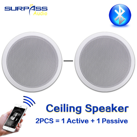 Best Ceiling Speaker Systems 5inch Flush Mount Home Theater Loundspeaker Amplifier In-Wall Smart Speaker Bluetooth Wireless Link ► Photo 1/6