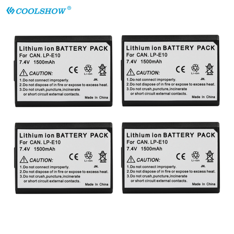 LP-E10 E10 Camera Battery 1500mAh for Canon EOS 1100D 1200D 1300D Rebel T3 T5 T6 T7 Kiss X50 X70 LP E10 Batteries ► Photo 1/6