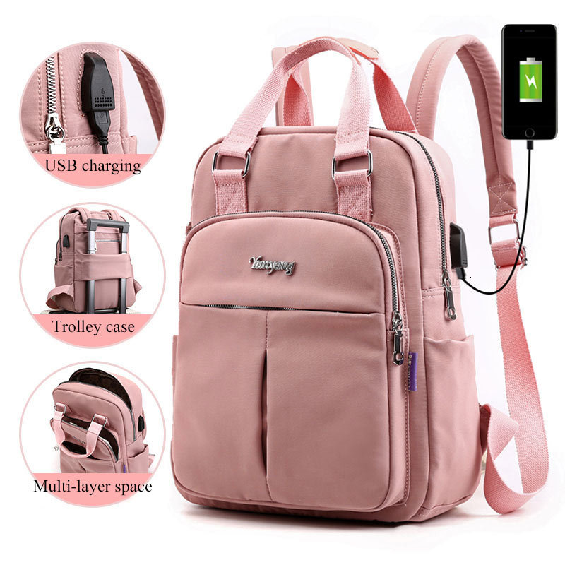 Casual Unisex Backpacks Mochila Feminina Male Laptop Backpack Charging MenS And WomenS School Bags