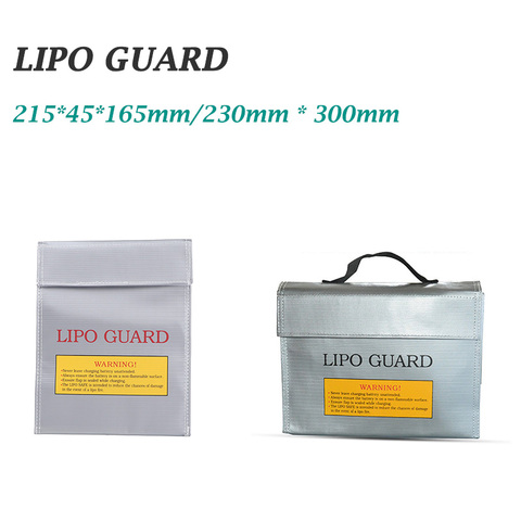 M./-/Li-Po Battery Explosion Fireproof Proof Safety Battery Bag Charging Sack 230mm * 300mm/215*45*165mm With handle  for RC ► Photo 1/3