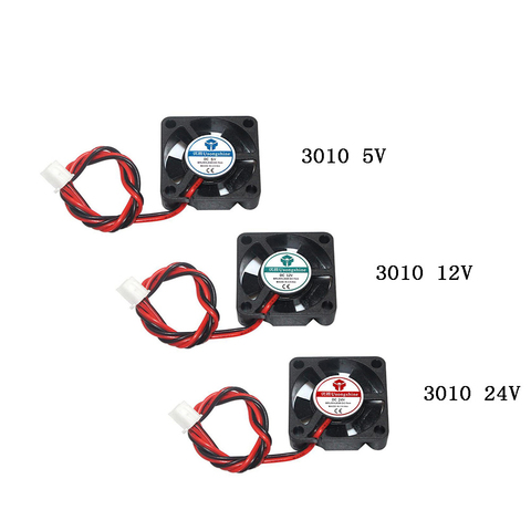 3D Pinter Parts 3010 fan 30MM 30x30x10MM 12V 5V 24V 2Pin DC Cooler Small Cooling Fan DIY Reprap For j-head hotend ► Photo 1/6