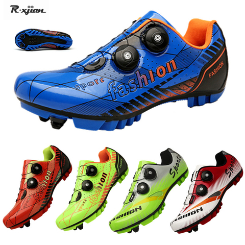 2022 New Men and Women Professional Mountain Bike Shoes Breathable Self-locking Double Buckle Triathlon Cycling Shoes EU35-47 ► Photo 1/6