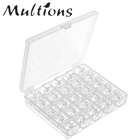 25Pcs Plastic Sewing Machine Bobbins Empty Bobbins Spools for Brother Singer Home Sewing Machine & Storage Box DIY Sewing Tools ► Photo 1/6