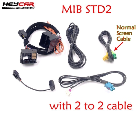 MIB STD2 ZR NAV Discover Pro Radio Adapter Cable Wire harness with 2 to 2 cable For Golf 7 MK7 Passat B8 Tiguan MQB CAR ► Photo 1/6