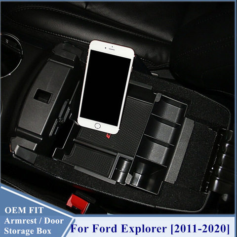 For Ford Explorer 2011-2022 Car Glove Box Organizer Armrest Secondary Storage Center Console Tray For Ford Explorer Accessories ► Photo 1/6
