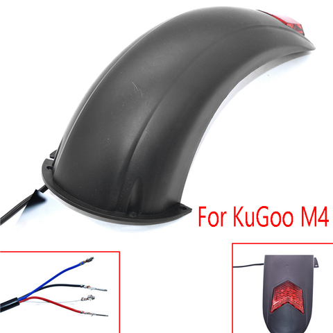 Electric Scooter Fender with Taillight Scooter Wings Rear Mud Guard Support Protection 10 inch Kugoo M4 Kick Scooter Fenders ► Photo 1/6