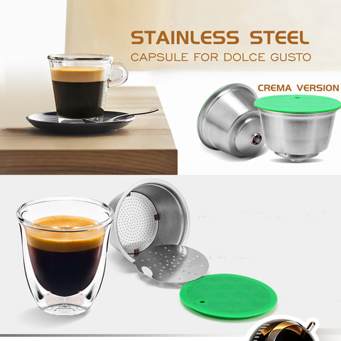 ICafilas Vip Link Stainless Metal Rusable For Dolce Gusto Coffee Capsule fit Nescafe with Filter Ground ► Photo 1/6
