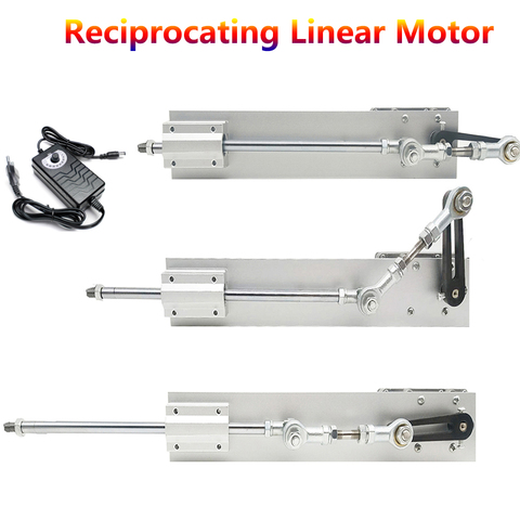DC 12V/24V Reciprocating Linear Motor + Speed Control Power Supply Reduction Motor DC Linearly Motor Telescopic Linear Actuator ► Photo 1/6