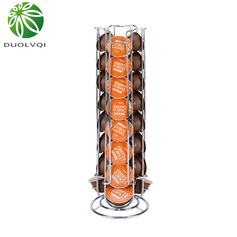 Iron Chrome Plating Display Capsule Rack Coffee Pod Holder Stand Storage Shelves For 24pcs Dolce Gusto Capsule ► Photo 1/3