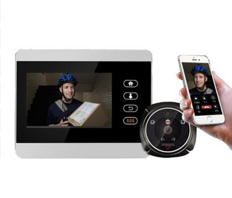 3.7/5/7 Inch WIFI GSM Dual Purpose Video Door Phone Peephole Viewer ► Photo 1/6