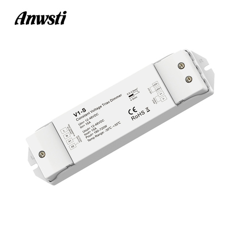 Triac Dimmer 12V 24V 36V 48V DC Constant Voltage AC40V-220V Push Dimming for S1-B KS RF LED Strip Light CV Triac LED Dimmer V1-S ► Photo 1/6