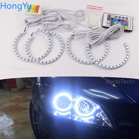 For Mazda 3 2002 2003 2004 2005 2006 2007 Multi-color Led Angel Eyes Kit RGB Halo Rings Daytime Running Light DRL ► Photo 1/6