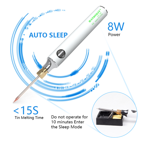 Three-speed adjustable temperature USB soldering iron 5V 8W portable lead-free BAG soldering rework tool ► Photo 1/6