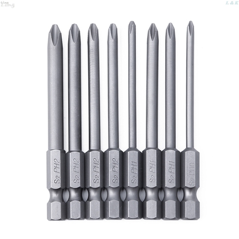 8pc Sizes Alloy Steel Magnetic Cross Head Screwdrivers 75mm Length 6.35mm Handle ► Photo 1/6