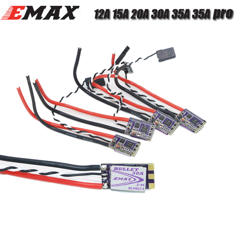 EMAX Original New BLHeli-S DSHOT Bullet FPV ESC 6A 12A 15A 20A 30A 35A 35A Pro BLHeli s Speed Controller For RC Quadcopter ► Photo 1/6