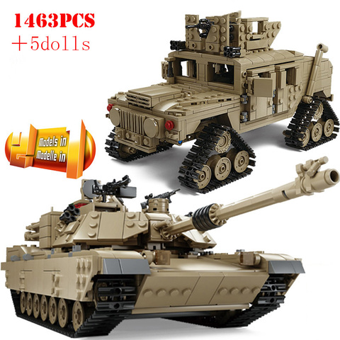 Military World War Weapon Armed Tiger Tank Building Blocks City Technic WW2 Army Enlighten Bricks Children Toys Boys Gifts ► Photo 1/6