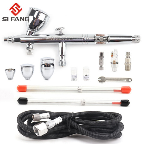 Spray Gun set 0.2/0.3/0.5mm Air Brush Set Double Action Spray Gun Trigger Airbrush Set for Nail Tool Tattoo Art ► Photo 1/6