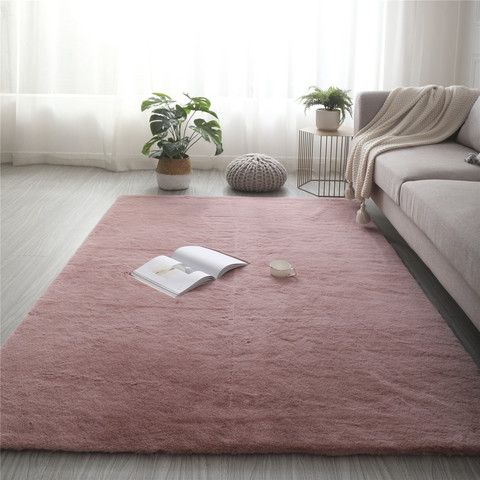 Super Soft Faux Rabbit Fur Rug Non Slip Floor Carpet Mat Washable Rugs Bedroom Living Room Decor Carpet Plush fluffy carpet ► Photo 1/6