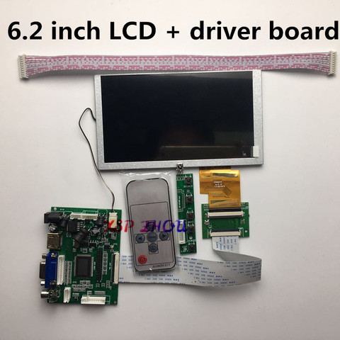 6.2 inch LCD screen CLAA062LA02 CW Touch screen with HDMI VGA 2AV 50 PIN Driver Board TTL LVDS Controller Board ► Photo 1/6