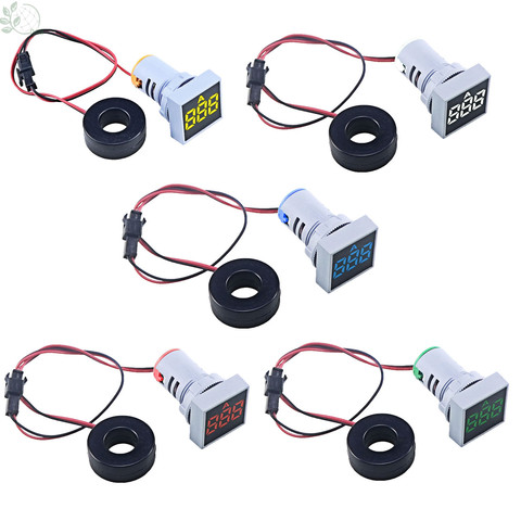 22MM AC20-500V 0-100A Digital LED Voltmeter Voltage Meter Indicator Pilot Light Ammeter Ampermeter Current Tester Gauge Auto Car ► Photo 1/4