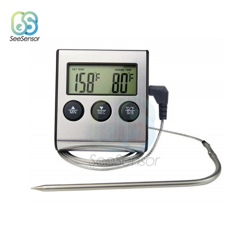 Kitchen Food Thermometer Digital Probe Oven & Meat Thermometer Timer for BBQ Grill Meat Food Cooking Temperature Gauge ► Photo 1/6