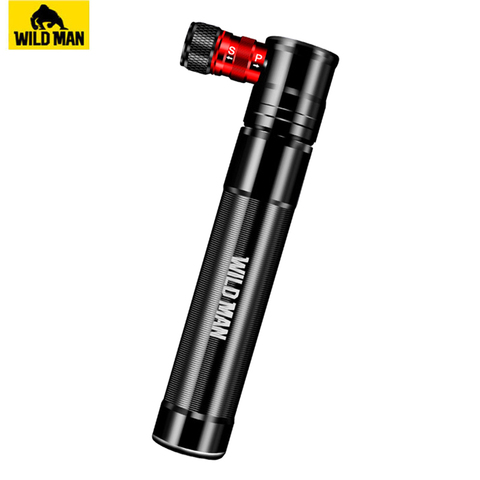 WILD MAN Bicycle Tire Pump Alloy Hand Air Pump Cycling Tire Inflator Schrader Presta Valve Mini Bike Pump Ball Pump 100 PSI ► Photo 1/6