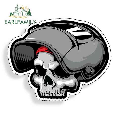 EARLFAMILY 13cm x 10.4cm for Skull Welder Wearing Helmet Car Stickers Bumper Trunk Truck Graphics Windshield Camper JDM Decal ► Photo 1/4