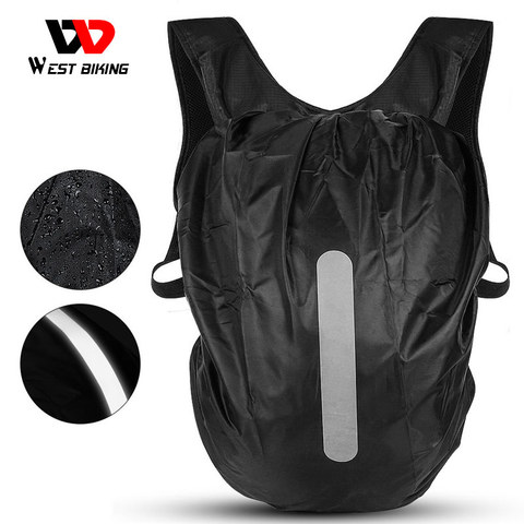 WEST BIKING Waterproof Bicycle Bag Rain Cover Reflective Shoulder Backpack cover For 8-17L Sport Cycling Travel Backpack ► Photo 1/6