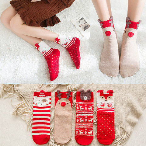 Cotton Christmas Socks Christmas Decorations For Home Xmas Gifts Navidad 2022 Noel Decor Socks New Year 2022 ► Photo 1/6