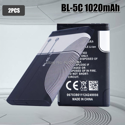 BL-5C BL5C BL 5C Li-ion Lithium Battery For Nokia 6330 6263 1110 1200 1208 1280 1600 2600 2700 3100 3110 5130 6230 6230i n70 n72 ► Photo 1/6