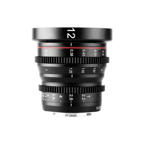 Meike MK 12MM T2.2 Large Aperture Manual Focus  Cine Lens for Micro Four Thirds (MFT, M4/3) Mount for Olympus Panasonic Lumix ► Photo 1/6