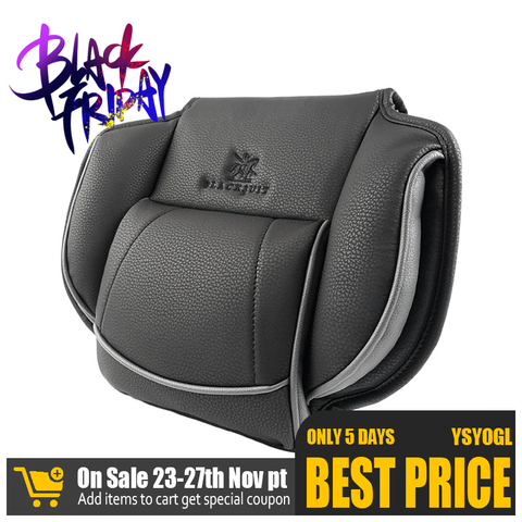 Car Headrest Adjustable Angle Car Leather Pillow S-class Maybach Neck Protector Cushion Seat Headrest Restraint FIt Most Car ► Photo 1/5