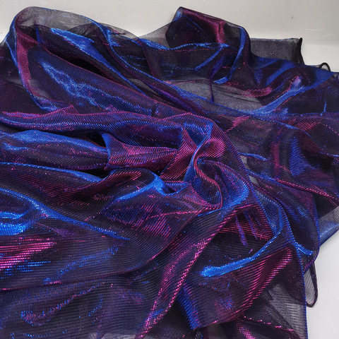 Evening Dress Fabric Metallic Flashing Rridescence Mesh Magic Color Wedding Cosplay Material ► Photo 1/6