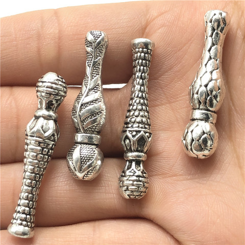 10pcs rod-shaped rosary pendant connector for jewelry making DIY handmade prayer beads bracelet necklace metal tassel accessorie ► Photo 1/6