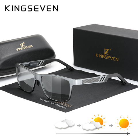 KINGSEVEN Photochromic Sunglasses Men Women Polarized Chameleon Glasses Driving Goggles Anti-glare Sun Glasses zonnebril heren ► Photo 1/4