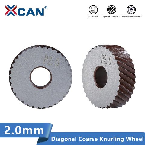 XCAN 2pcs 2.0mm  Metal Lathe Wheel Knurling Tools Diagonal Coarse Knurling Wheel ► Photo 1/6