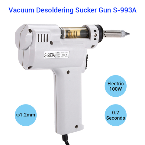 Desoldering Gun Electric Absorb Gun S-993A Vacuum Desoldering Pump Solder Sucker Gun 220V 100W De-solder Gun ► Photo 1/6