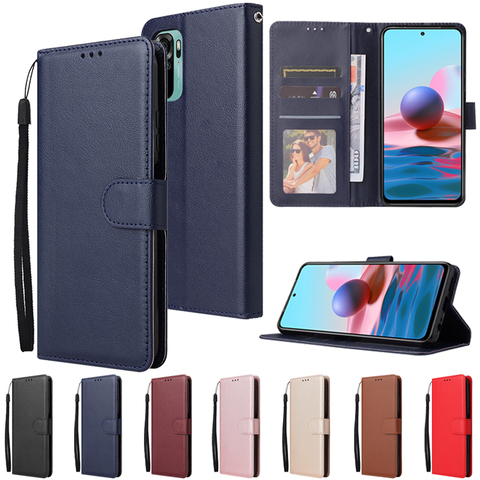 Leather Case For Xiaomi Redmi Note 10 4G/10S/10 Pro/10 Pro Max Note 9/9T/9 Pro/8/7/6/5 Pro/4X 8 8A 9A 9C K30Pro Flip Wallet Case ► Photo 1/6