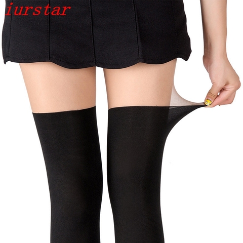 Iurstar Tights Women Girls Spring Summer Sexy Nightclubs Over Knee Tinted Sheer False Suspender Patchwork Pantyhose Tattoo Tight ► Photo 1/6