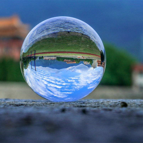 ZK30 Crystal Ball Large Transparent Lucky Rainbow Photo Crystal Ball Artificial Glass Lens Magic Ball Decorative Balls Gift ► Photo 1/6