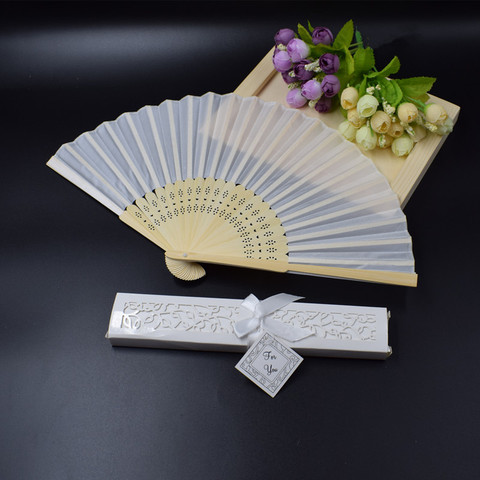 Wedding Hand Fan in a Gift Box. Personalized Folding Fan With Name