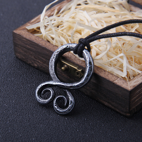 Iron Color Viking Odin Rune Pendant Necklace with Stainless Steel Chain As Men Gift with wooden box ► Photo 1/6