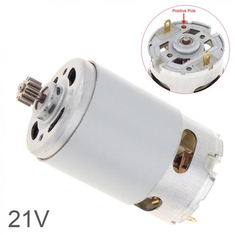 DC Motor RS550 21V 29000 RPM DC Motor with Two-speed 11 Teeth and High Torque Gear Box for Cordless Charge Drill Screwdriver ► Photo 1/6