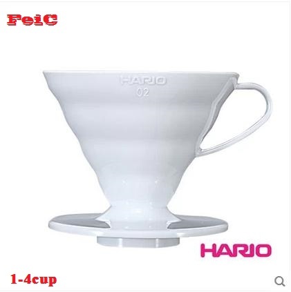 FeiC 1pc 3 colors hario coffee dripper V60 Heat-resistant resin VD-02 1-4cups for barista ► Photo 1/5