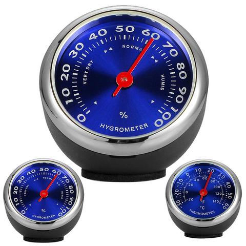 Portable  Creative Mini Car Dashboard Thermometer Hygrometer Mechanical Ornament Auto Decoration  Gauges Clocks ► Photo 1/5