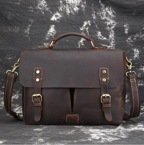 MAHEU Men Formal Business Briefcase Shoulder Bag Leather Casual Messenger BagGenuine Leather Male Female Crossbody Computer Bag ► Photo 1/6