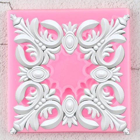 Sugarcraft Border Silicone Mold Baroque Scroll Relief Cupcake Topper Fondant Cake Decorating Tools Candy Chocolate Gumpaste Mold ► Photo 1/6