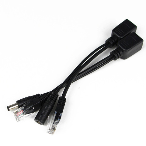 1pair DC 12V IP Camera POE RJ45 Cable Power Over Ethernet Adapter Injector Splitter ► Photo 1/6