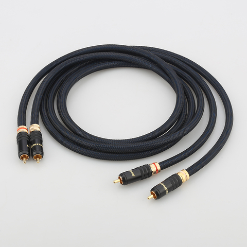 Audiocrast A10 Pair Rca Cable Top Grade Silver Plated RCA Male to Male Cable ► Photo 1/6